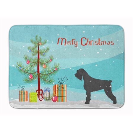 Carolines Treasures Giant Schnauzer Merry Christmas Tree Machine Washable Memory Foam Mat BB2991RUG